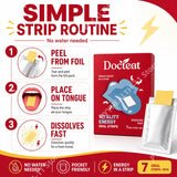 Docteat Vitality Energy Oral Strips with Caffeine and L-Theanine To Quickly Relieve Fatigue and Improve Concentration 7 Strips