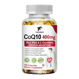 CoQ10 Ubiquinone 400mg Supplement, with L-Carnitine & PQQ, Supports Heart Health, Energy Metabolism, Antioxidant & Vitality