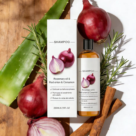 Red Onion Hair Growth Shampoo Against Hair Loss Products Strengthening Hair Follicle Lightweight Cinnamon Rosemary Oil Shampoo
