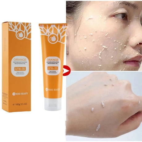 1/2/3pcs Orange Exfoliating Gel For Face, Deeply Cleanses & Moisturizes, Gently Removes Dead Skin & Pilling, Brightening Scrub