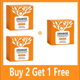 100g Orange Enzymes Mild Exfoliating Brightening Soap Bar,Face Body Gentle Cleansing Hydrating Moisturizing,Smooth Tender Skin