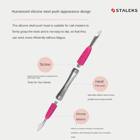 STALEKS Nail And Foot Exfoliating Manicure Art Tool Detachable And Freely Matched With Nail Polish Pushers/Nail Files