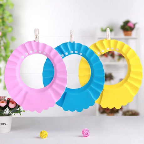 Adjustable Baby EVA Bath Shampoo Cap Waterproof Shower Visor Hat Anti-splash Hair Wash Shield Eye Ear Protection Bathing Hat for
