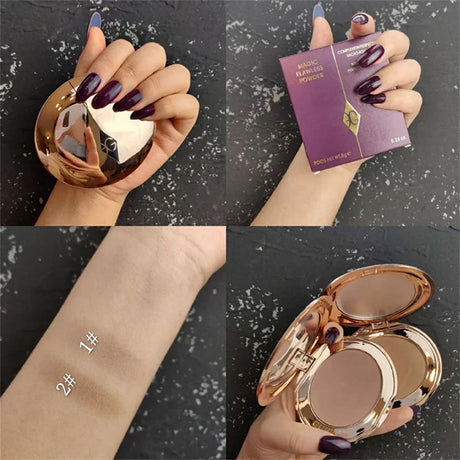 Contour Palette with Mirror Shadow Powder Bronzer Three-Dimensional Nose Shadow Repair Powder Facial Concealer Cosmetics Makeup