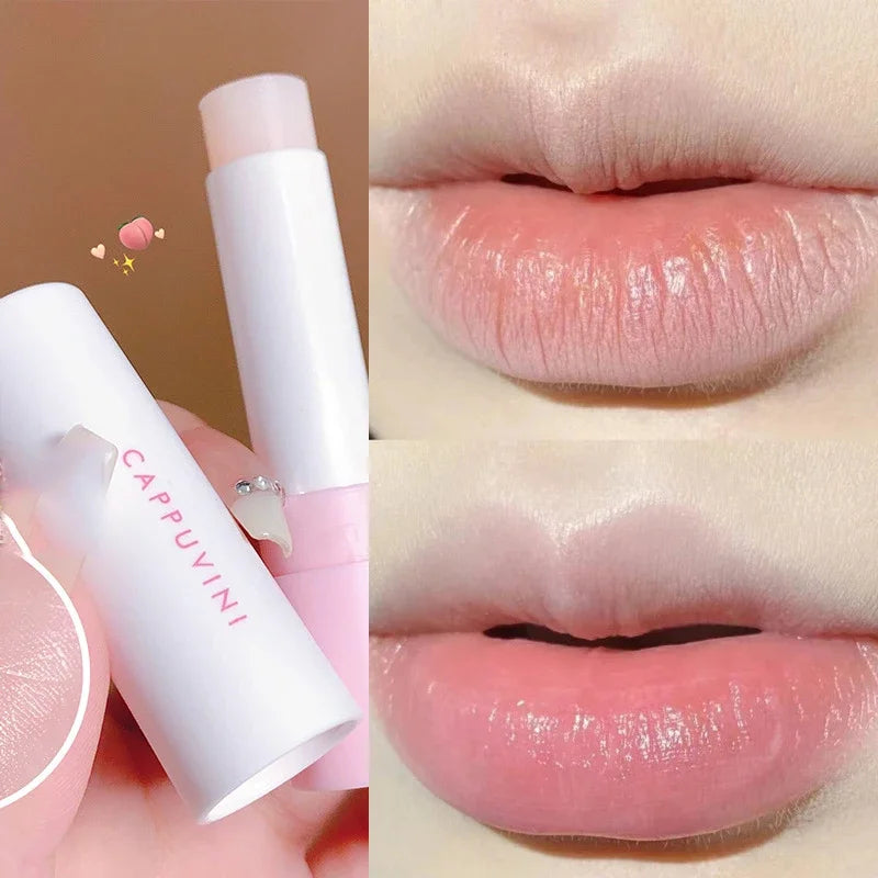 1/3 Pcs Fruity Lip Balm Moisturizing Lip Gloss Nature Nourishing Temperature Change Color Lipstick Cute Jelly Tinted Lip Care