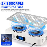2500/2800/3000/3300/3500rpm Speed Adjustable Brushless Nail Dust Extractor Powerful Twin Turbo Vacuum Nail Dust Collector