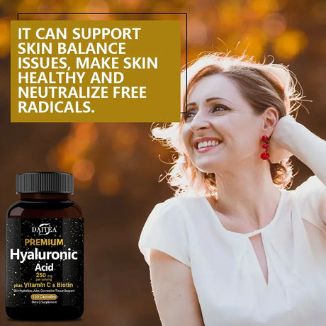 Premium Hyaluronic Acid Supplement with Vitamin C and Biotin - Promote Metabolism, Promote Skin Health, Improve Skin Wrinkles
