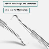 Quality Steel Hook Type Cuticle Pusher Nail Polish Remover Nail Gel Scraper Pedicure Pusher Manicure Podiatry Nail Art Tool