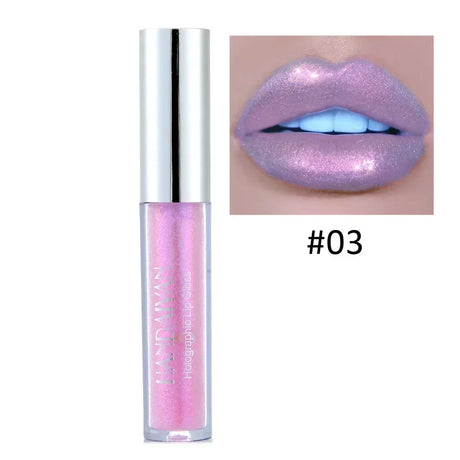 6 Colors Laser Holographic Lip Gloss Liquid Lipstick Mermaid Pigment Longlasting Glitter Lipgloss Waterproof Metallic Lip Makeup