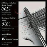Steel Tube Mascara-Special Spiral Brush, Waterproof Long-Lasting Silk Fiber Mascara, Keep Each Eyelash Curled for a Long Time Ma