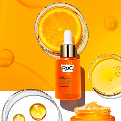 Patent-Pending Formula Vitamin C Facial Serum Infused With Hyaluronic Acid & Retinol, Daily Facial Care To Make Skin Appear Brighter & Smoother In Look