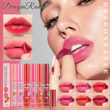 Peel-off Lip Gloss Waterproof Long Lasting Non-Stick Cup Beauty Red Lipstick Matte Rose Tear-off Liquid Tattoo Lip Stain Make Up