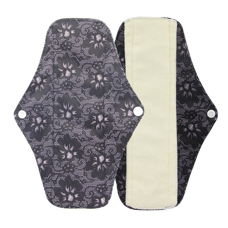 Washable Menstrual Pad Panty Liner Reusable Cloth Sanitary pad Hygienic and Soft Washable Charcoal Menstrual