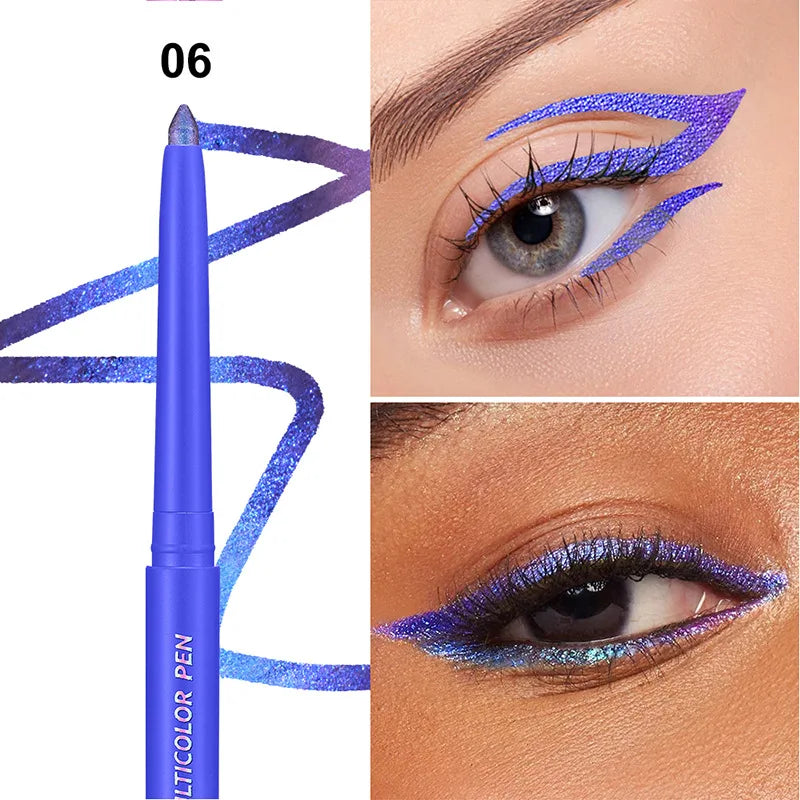 Color-changing Eyeshadow Stick Multi Chrome Eyeliner Waterproof Long Last Smooth Cream Gel Liner Eye Makeup Glitter Eye Shadow