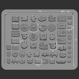 Silicone 3D Carved Template Cookie Baking Nail Mold Dog Rabbit Fish Manicure Charms Nail Art Mold Gel Design Tools Accessories