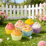 80g Cake Shape Bath Bombs Kids Safe Bubble Fizzies with Essential Oil Moisturizing Relaxing Aromatherapy Bath Salt Balls