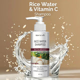 Rice Water Shampoo with Biotin & Keratin - Smoothing & Strengthening, Citrus Freshness, Winter Hair Therapy, Long-Looking Hair