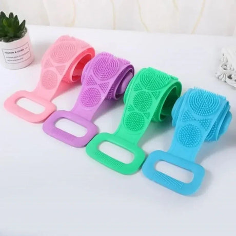 1pcs Silicone Scrubber Back Massage Exfoliating Sponge Bathroom Bath Brush Scrub Shower Brush Body Wash Scrub Removal Bath Spong