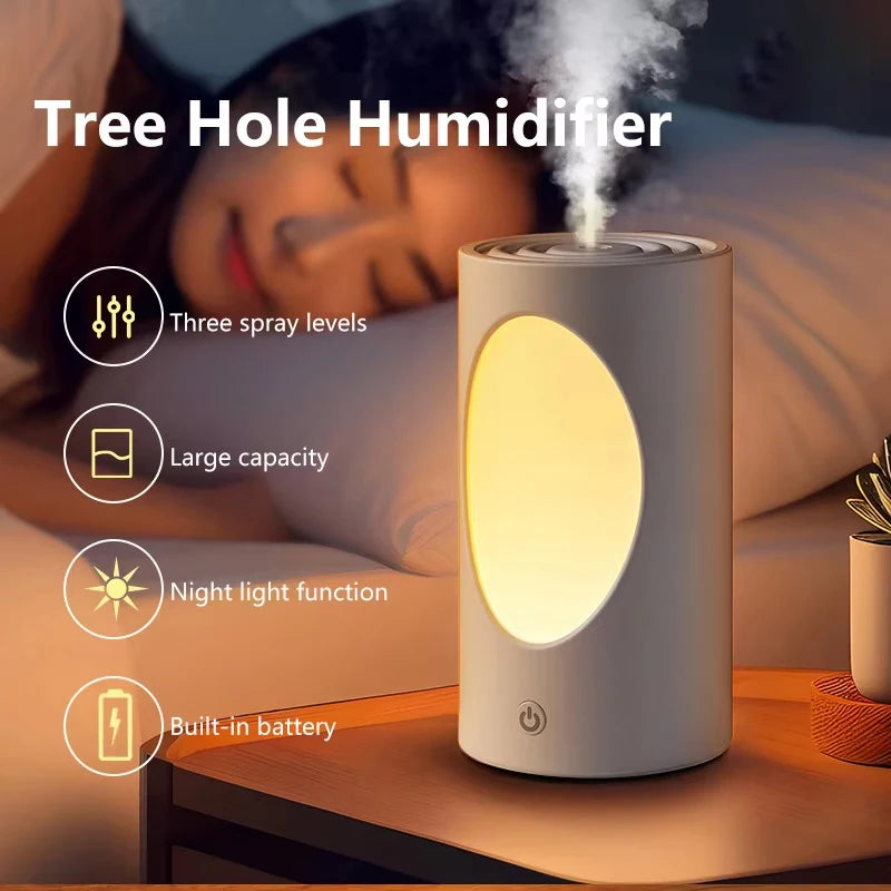 600ml Portable Aroma Diffuser With Colorful LED Lights Battery Rechargeable Wireless Air Humidifier For Bedroom Office