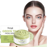 Green Tea Facial Scrub Deep Pore Cleansing Hydrating Blackhead Removal Dead Skin Gentle Exfoliating Scrub Skin Renewal Skin Care