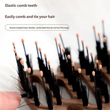 Natural Boar Bristle Hair Comb Hollow Scalp Massage Detangler Brush Anti-frizz Styling Hairbrush for Curly Hair