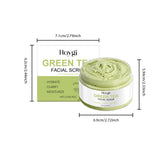 Green Tea Facial Scrub Deep Pore Cleansing Hydrating Blackhead Removal Dead Skin Gentle Exfoliating Scrub Skin Renewal Skin Care