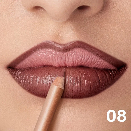 Matte Lip Liner Pencil Nude, Long-Lasting Waterproof, Smudge-Proof, Precise Outline, Smooth Creamy Formula