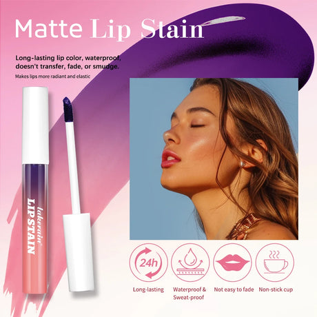 Blading Lip Gloss Peel and Stick Set Long-lasting Waterproof Pink Lip Gloss Transfer Resistant Natural Lip Cosmetics 3 Colors