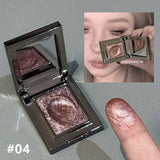 Chameleon Dark Green Eyeshadow Palette Fine Easy-To-Apply Sparkling Pearlescent Mashed Potato Eye Shadow Brightening Makeup