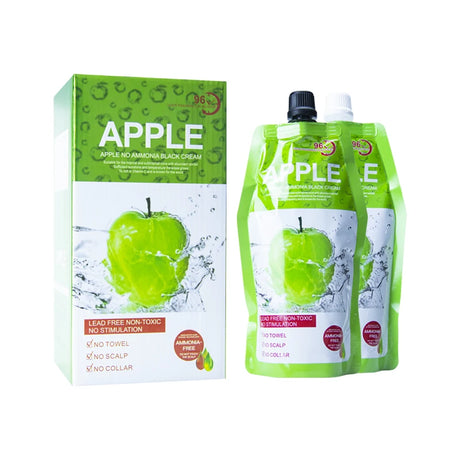 Natural 500ml*2/Pack Apple Hair Color Cream Ammonia Free100% Gray Hair Coverage Apple Hair Color Black Hair Dye Shampoo for Men