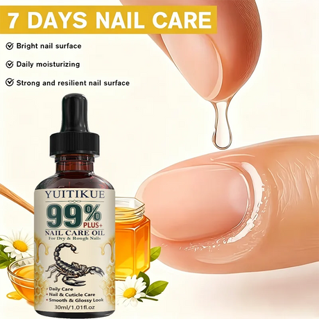 YUITIKUE 99% Plus Nail Care Oil 30ml Moisturizing Cuticle Oil Improve Dry Rough Fingernails Toenails Nail Strengthener