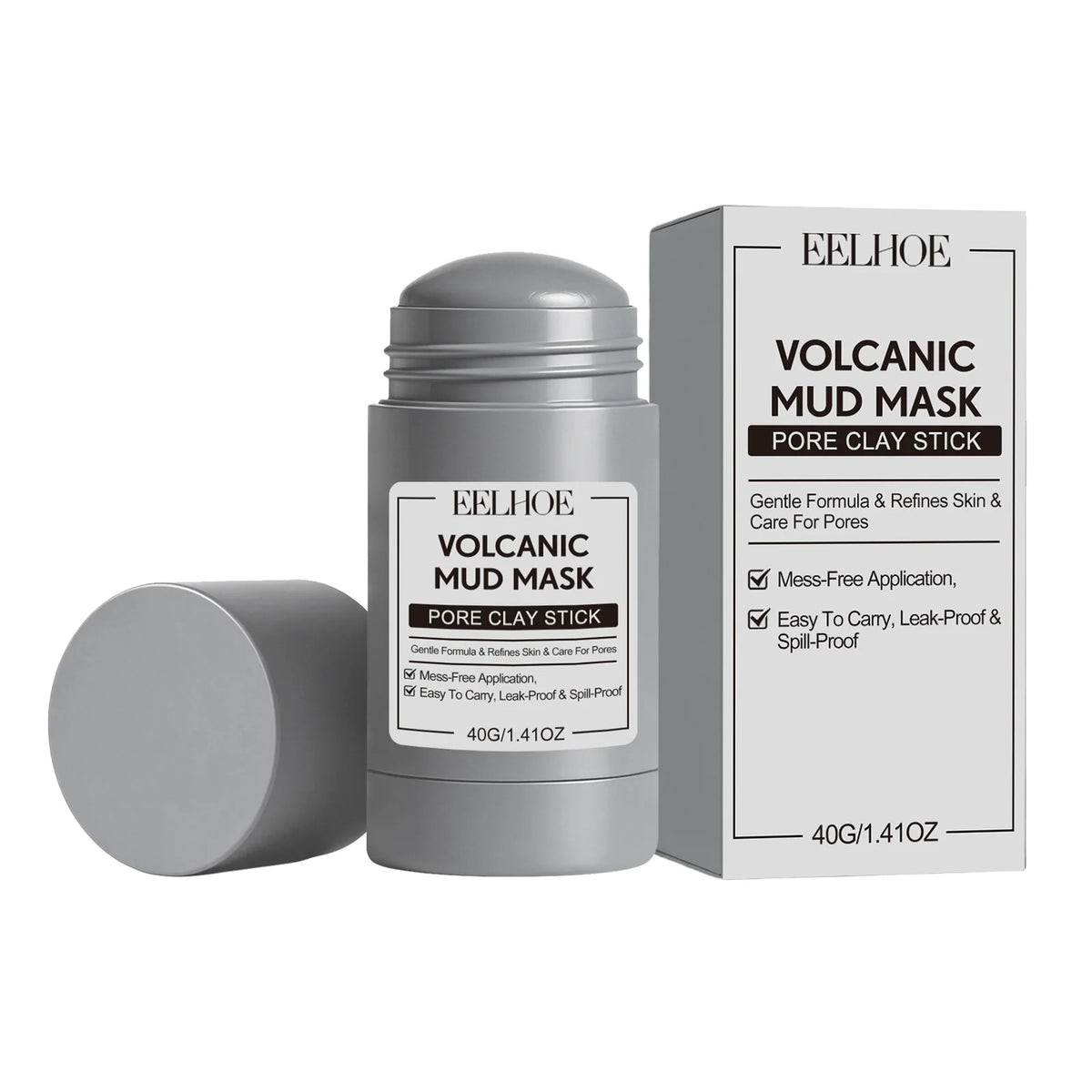 Alaska Volcano & Green Tea Deep Pore Cleansing Mask Stick Blackhead Remover&Oil Control Exfoliating Clay Mask for All Skin Types