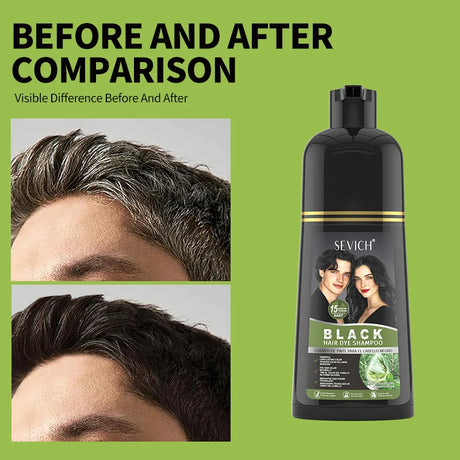Rosemary Black Hair Dye Shampoo 500ml Diy Herbal Coloring Hairs Instant Gray To Black Instant Coloring Shampoo For Women&Men