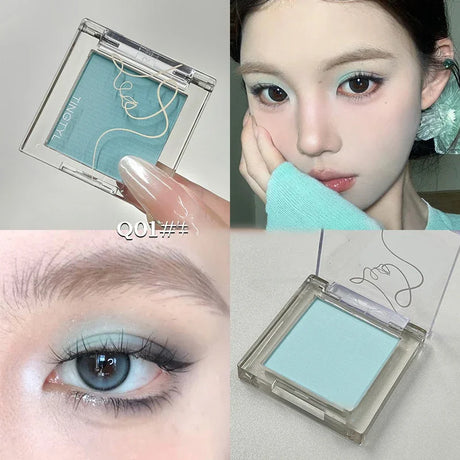 Dream Glittering Purple Eyeshadow Matte/Pearlescent Highlighter Makeup Monochrome Glossy Shiny Smoky Grey Eye Shadow Palette