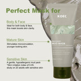 Repair volcanic mud-applied facial mask, cleansing and moisturizing mud-mask, suitable for the face and body, narrows pores and