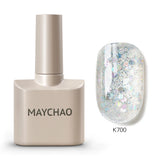 MAYCHAO Cherry Red Gel Nail Polish 12ml Glossy Semi Permanent Soak Off UV LED Frosted Gel Nails Base Painting Varnish