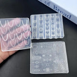 3D Silicone Nail Art Mold for DIY Manicure European Style Retro Lace Design Transparent Decorative Template
