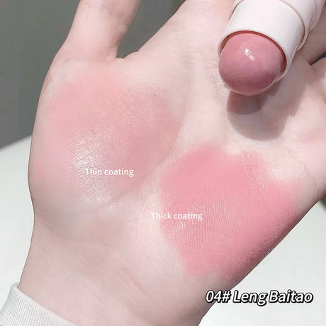 Gege Bear Soft Matte Blush Stick Moisturizing Natural Matte Tender Eeasy to Blend Rouge Stick