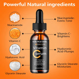 YOUNGCOME Vitamin C Hyaluronic Acid Serum - Daily Hydrating & Radiance-Boosting Facial Essence for All Skin Types 40/60ML
