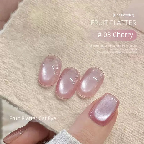 MN 1-20pcs 12ML Pink Gold Cat Eye Ocean Bubble Glass Beads Cat Eye Gel Nail Polish Blue Nails UV Light Nails Green Nails