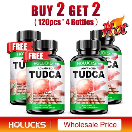 HOLUCKS TUDCA Supplement, Support Liver Cleansing, Detoxification and Repair, Digestive Health, Immune Support