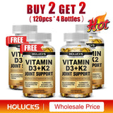 Advanced Vitamin D3 K2 Joint Support Supplement, for Heart & Bone Health, Cardiovascular & Immune Support, Calcium Absorption