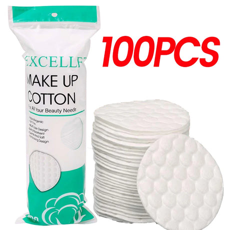 Facial Makeup Remover Disposable Cotton Pads Soft Breathable Double Sided Round Nail Polish Remover Cleansing Pads Makeup Tools