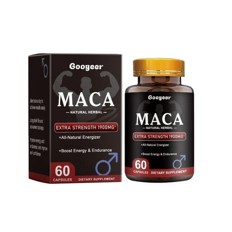 Googeer Maca Capsules with Maca Panax Ginseng and Ashwagandha Supports Energy and Endurance 60 Capsules