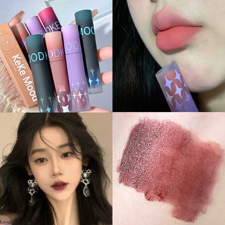 Pigeon Blood Red Matte Lipstick Waterproof and Lasting Blue Gothic Lip Gloss Sexy Punk Black Lip Tint Dark Lip Cream Makeup
