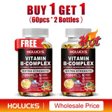 Vitamin B Complex Supplement, Rich in B1, B2, B3, B5, B6, Biotin, Strength Energy, Support Brain & Heart, Promote Metabolism