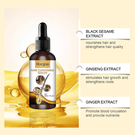 Hair Darkening Serum Deep Clean Scalp Dirt Nourish Strengthen Hair Roots Prevent Hair Loss Anti Breakage Hair Care Essence