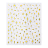 Metal Laser Holographic Star Nail Stickers, Disposable Self-Adhesive Resin Nail Decals for Women, Art Decor Accessories