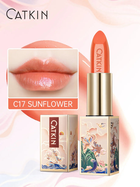 CATKIN Tinted Lip Balm Color Changing Lipstick Ultra Hydrating Natural Lip Moistrurizer with Vitamin E Nourishing For Cracked &