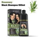 Rosemary Black Hair Dye Shampoo 500ml Diy Herbal Coloring Hairs Instant Gray To Black Instant Coloring Shampoo For Women&Men